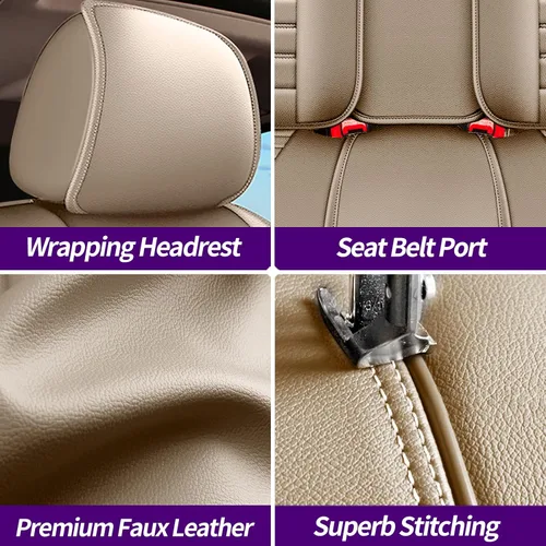 Vista 6 de 2 Fundas Protectoras para Asientos Delanteros para Hyundai Tucson 2010-2025 2026: De Cuero Sintético, Suave, Cómodo, Duradero, Impermeable