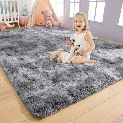 Vista 12 de AROGAN Alfombras suaves de 2 x 4 pies para dormitorio, alfombra mullida de felpa, alfombra peluda que no desprende para guardería, habitación