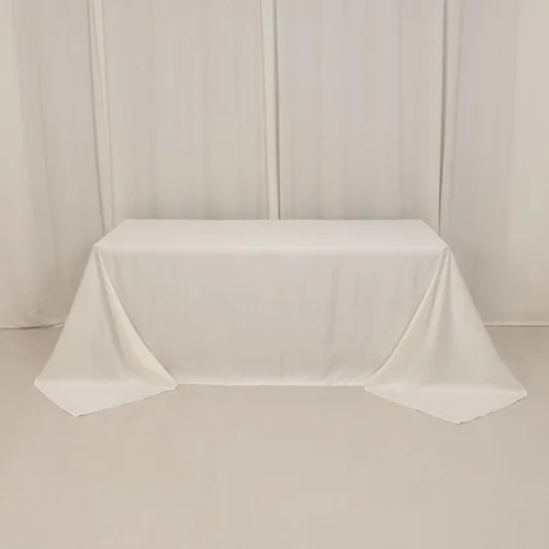 Vista 93 de Efavormart - Mantel rectangular de satén sin costuras, color azul polvoriento, 60 x 126 pulgadas Azul empolvado