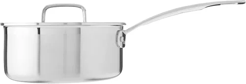 Vista 3 de Cuisinart MCP19-18N Multiclad Pro - Sartén de triple capa de 2 cuartos de galón, cacerola con tapa y 719-14 de 1 cuarto de galón
