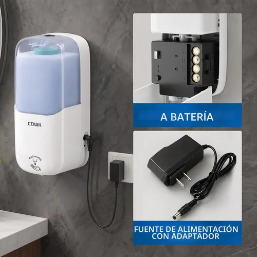 Vista 4 de Dispensador automático de jabón, montaje en pared de 33.8 onzas, sin