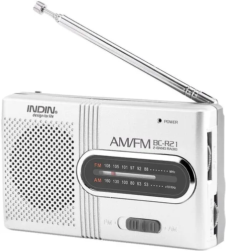 Vista 8 de Receptor de radio AM/FM portátil, radio AM FM de bolsillo con antena telescópica altavoz integrado y conector para auriculares para viajes al aire