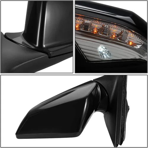 Vista 4 de DNA Motoring OEM-MR-GM1320424 Espejo de visión de la puerta del lado izquierdo del conductor con luz de charco de señal de giro compatible