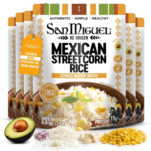 Vista 10 de San Miguel Microondas Pollo Asado Arroz, 0.42 oz Proteína