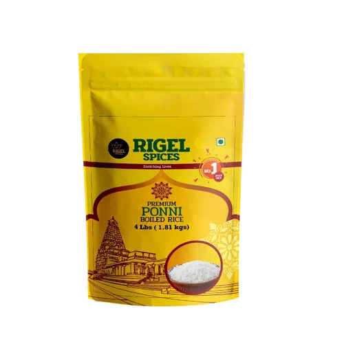 Vista 5 de Rigel Spices Ponni Arroz Hervido Envejecido De Cauvery 10 Lbs Calidad premium
