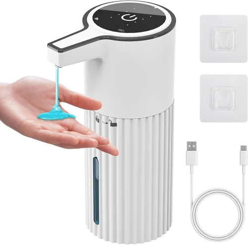 Vista 8 de HOMELYLIFE Dispensador automático de jabón espumoso, dispensador de jabón sin contacto de 13.53 oz/13.5 fl oz con 4 niveles ajustables, dispensador