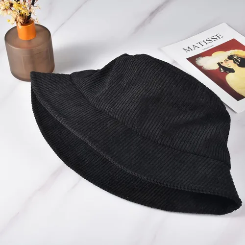 Vista 6 de Yonchic Sombreros de pescador plegables unisex de pana, de sarga de algodón de moda, sombrero de pesca para el sol, gorra de moda para evitar el sol