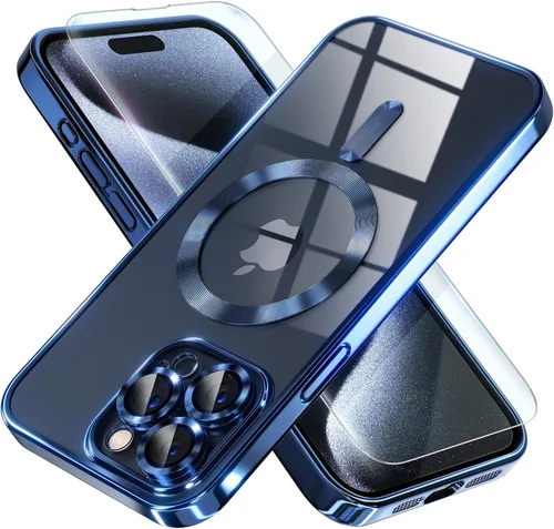 Vista 17 de Misea Funda magnética para iPhone 14 compatible con MagSafe [nunca amarillenta] [protección contra caídas de grado militar] protector completo