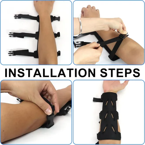 Vista 3 de Protector de brazo de tiro con arco, 1 unidad, ajustable, protector de antebrazo de tiro con arco, ligero, para tiro con arco para arquero cazador
