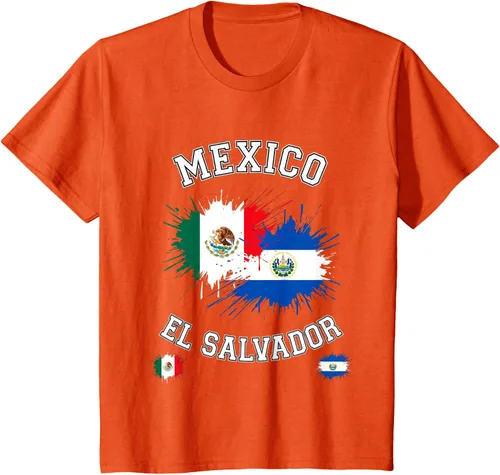 Vista 76 de Camiseta de recuerdo de la bandera vintage de El Salvador de México