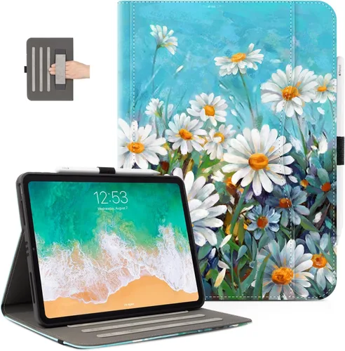 Vista 9 de Vimorco Funda para iPad Air 4ª/5ª 10.9, para iPad Air 6ª 11 M2, para iPad Pro de 11 pulgadas 4ª/3ª/2ª/1ª generación, soporte para lápiz, correa