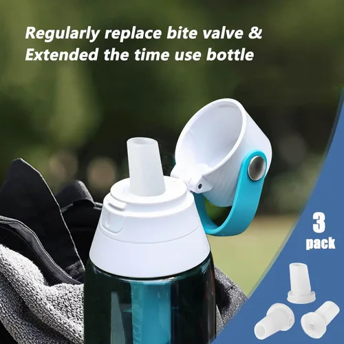 Vista 7 de Boquilla de Botella de Agua de Repuesto para Botella Brita - Paquete de 3 Válvulas de Mordida de Silicona de Repuesto Compatibles con Botella