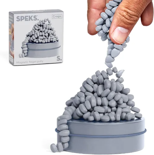 Vista 15 de Speks Crags Original - Masilla de ferrita, + de 500 piedras de ferrita en una lata, juguete de escritorio sensorial antiestrés p/la ansiedad, Coral