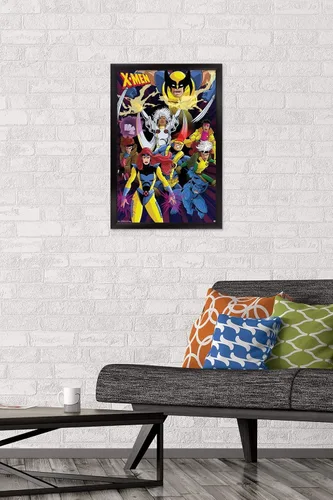 Vista 2 de Trends International Marvel Comics - The X-Men - Impresionante póster de pared 14725 x 22375 pulgadas versión con marco negro