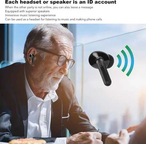 Vista 4 de Sanpyl Audífonos traductores de idiomas, 84 idiomas, 5 modos de traducción, traducción simultánea Bluetooth 5.1 en tiempo real, traductor Bluetooth