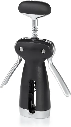 Vista 7 de OXO Sacacorchos de camarero de doble palanca de acero, plata/negro, 1 CT