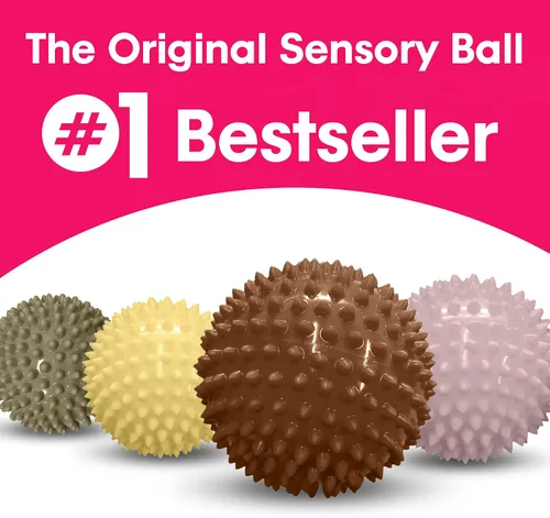 Vista 3 de Edushape Pelota sensorial original, bola de bebé de 7 pulgadas para el desarrollo de habilidades motoras gruesas en niños de 6 meses en adelante