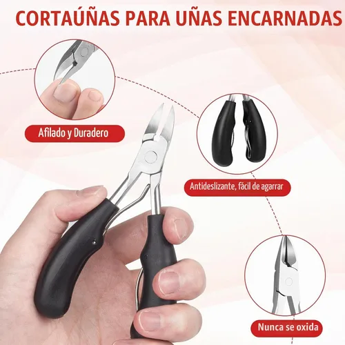 Vista 3 de Kit de eliminación de uñas encarnadas, kit de herramientas de uñas encarnadas con corrector de uñas encarnadas, gotas de uñas encarnadas, parche
