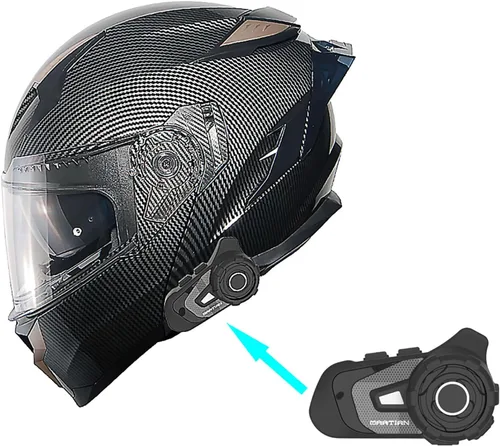 Vista 16 de 1Storm - Casco modular de cara completa para moto, certificado DOT, para adultos, doble visera abatible con escudo interior para sol y lista