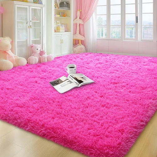 Vista 25 de qulint Alfombra negra para dormitorio, alfombra de área pequeña de 2 x 3 pies para habitación de niños, alfombra suave y mullida para sala de estar