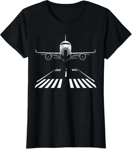 Vista 44 de Airplane Take Off Runway Pilot Jet T-Shirt Negro