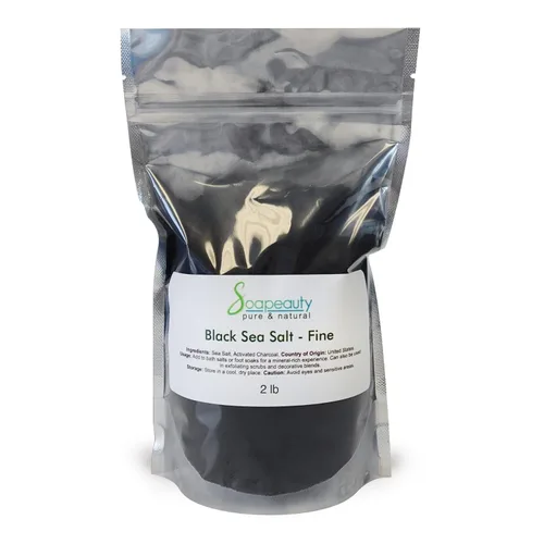 Vista 8 de Sal marina negra hawaiana 100% natural orgánica Gran sal de acabado gourmet y perfecta para cosméticos profesionales de piel, cabello y baño