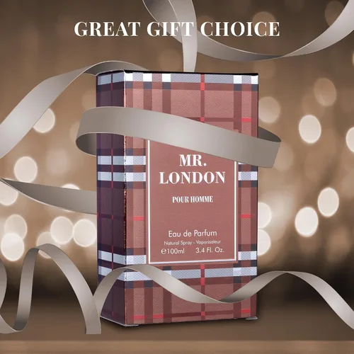 Vista 7 de Mr London - Eau De Parfum para hombre, fragancia amaderada de ámbar refinado, bergamota fresca y masculina, lavanda y canela cálida, tonos únicos