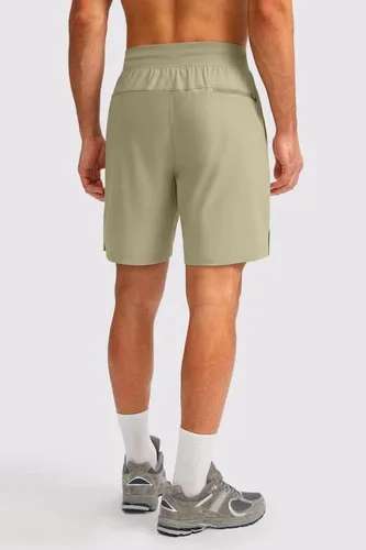 Vista 5 de Viodia Pantalones cortos deportivos para hombre de 7 pulgadas con bolsillos con cremallera, ligeros, de secado rápido, pantalones cortos