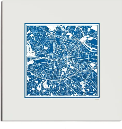 Vista 40 de O3 Design Studio Mapa de corte de papel de París, color negro mate, 20 x 20 pulgadas, arte en papel
