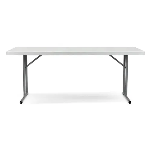 Vista 4 de OEF Furnishings OEFBT-SEM1872 Mesa plegable de seminario industrial de calidad comercial con parte superior gruesa moldeada por soplado y patas
