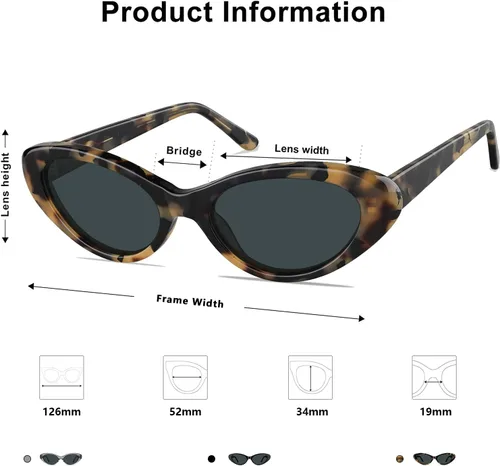 Vista 4 de ZENNI - Gafas de sol polarizadas con bloqueo de luz azul de ojo de gato para mujer, protección UV