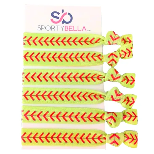 Vista 9 de Sportybella - Juego de bandas elásticas sin arrugas con diseño de corazón, accesorios elegantes para niñas, adolescentes y jugadores de sóftbol