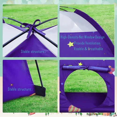 Vista 4 de Tienda de campaña para niños al aire libre, casa de juegos de interior para niños, tiendas de campaña para niños pequeños, juego de regalo