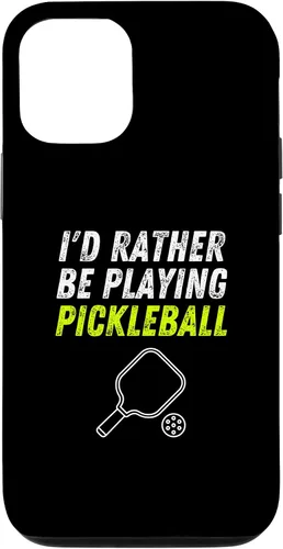 Vista 26 de iPhone 16 I'd Rather Be Playing Pickleball Phone Case Funny Pickleball Case