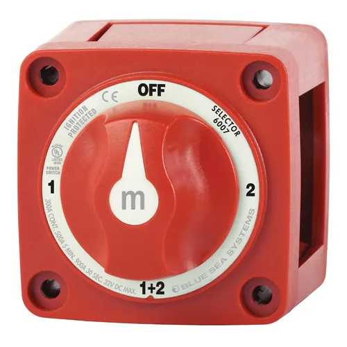 Vista 24 de Blue Sea Systems 6008200 Serie m-Series Mini Interruptor de batería Selector de 3 posiciones, negro
