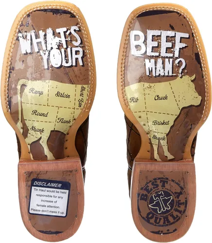 Vista 4 de Tin Haul Zapatos Bob Wire Western Botas para hombre