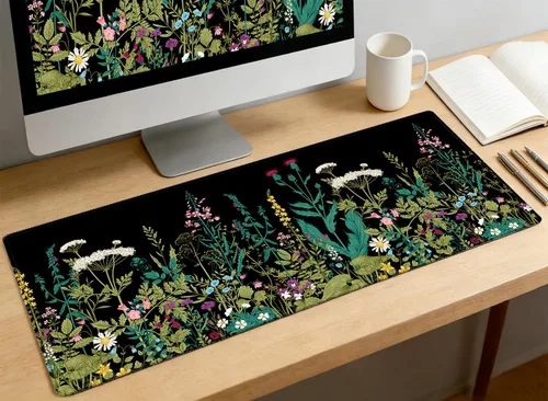 Vista 2 de Protector de escritorio de oficina impermeable XXL de 35.4 x 15.7 pulgadas, alfombrilla de mouse extendida para juegos con base de goma