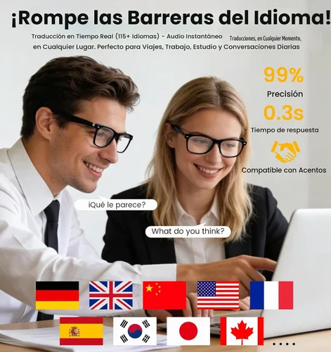Vista 2 de Gafas inteligentes con Bluetooth AI para hombres y mujeres