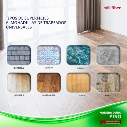 Vista 6 de Recarga de plumero para piso Millifiber 15x8 Pulgadas - Recarga de plumero resistente para mascotas compatible con todas las cabezas de mopa