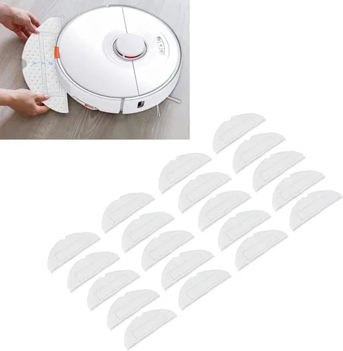Vista 9 de CHICIRIS Accesorios de piezas de vacío, accesorio de robot de barrido, almohadillas de repuesto de paño de trapeador extra suave para Mi S7, 20