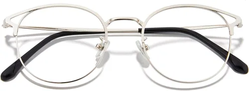 Vista 10 de Cyxus Blue Light Glasses for Men and Women, Retro Round Metal Frame 8092 rosado (03-Pink-8092T66US)