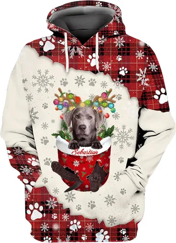 Vista 29 de Sudadera con capucha 3D personalizada para perro, diseño de perro con nombre personalizado, sudadera con capucha de perro de amor, camisa de perro