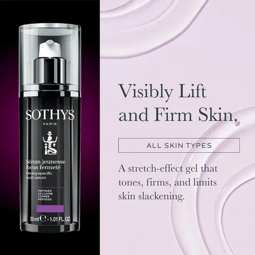 Vista 2 de SOTHYS Suero reafirmante específico para jóvenes Tratamiento reafirmante antiarrugas para la piel envejecida Infundido con aloe