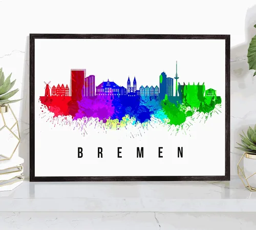 Vista 47 de Póster de Amsterdam Skyline Netherlands, pintura de paisaje urbano e impresión de monumentos, decoración para el hogar, oficina, 12 x 18 pulgadas