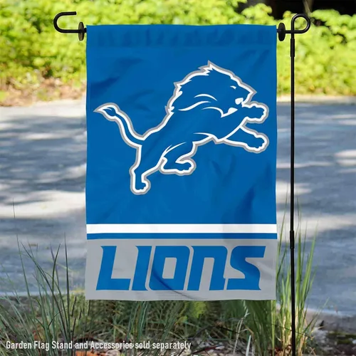 Vista 2 de Bandera de jardín de doble cara de Detroit Lions