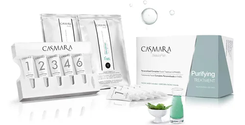 Vista 2 de Casmara Set de tratamiento oxigenante purificador con 2 máscaras despegables incluidas