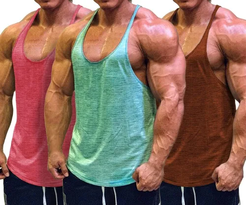 Vista 19 de Muscle Cmdr Camisetas sin mangas para hombre, para fisicoculturismo, gimnasio, entrenamiento, running, T-Shirts atléticas de secado rápido