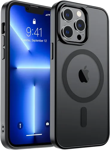 Vista 241 de zapica Funda magnética para iPhone Air, con protector de pantalla de vidrio templado, compatible con MagSafe, translúcida mate, a prueba de golpes