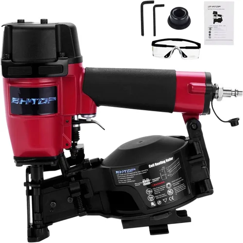 Vista 8 de CN45N - Clavadora para techos, pistola de clavos para techos de 15 grados, clavos de bobina de 3/4 a 1-3/4 pulgadas, 120 piezas de capacidad de Azul
