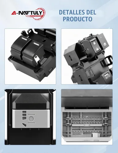 Vista 6 de Interruptor maestro de ventana eléctrica para lado del conductor, reemplazo, compatible con Honda Accord 2008 2009 2010 2011 2012, control